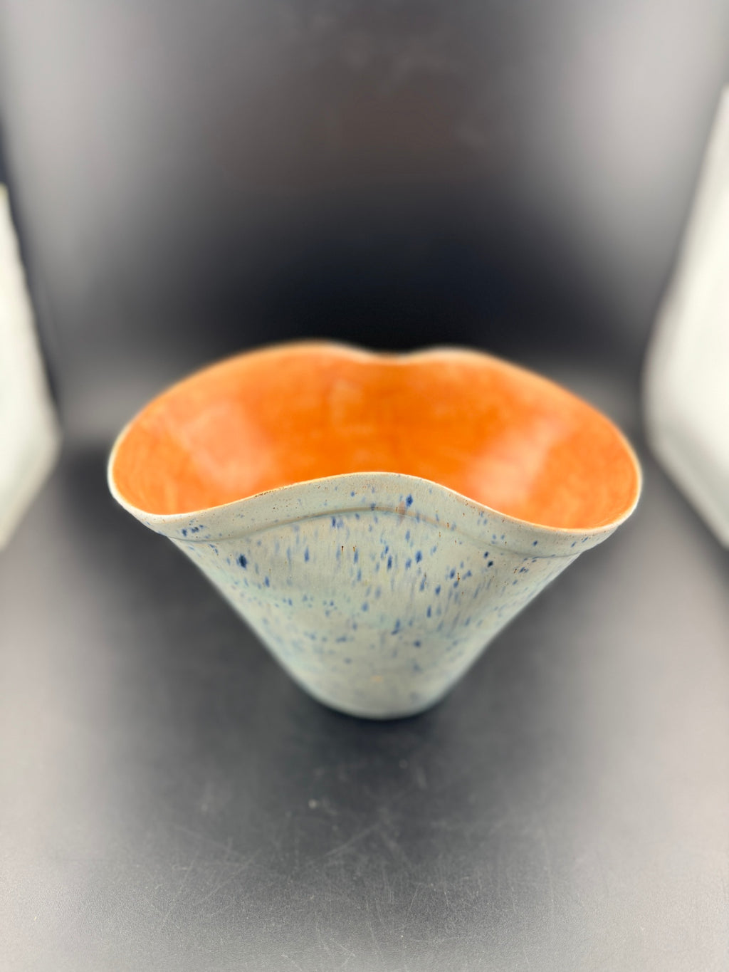 Blue Splatter Pottery Planter/Vase