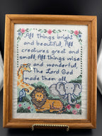 Framed Nursery Cross Stitch