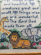 Framed Nursery Cross Stitch