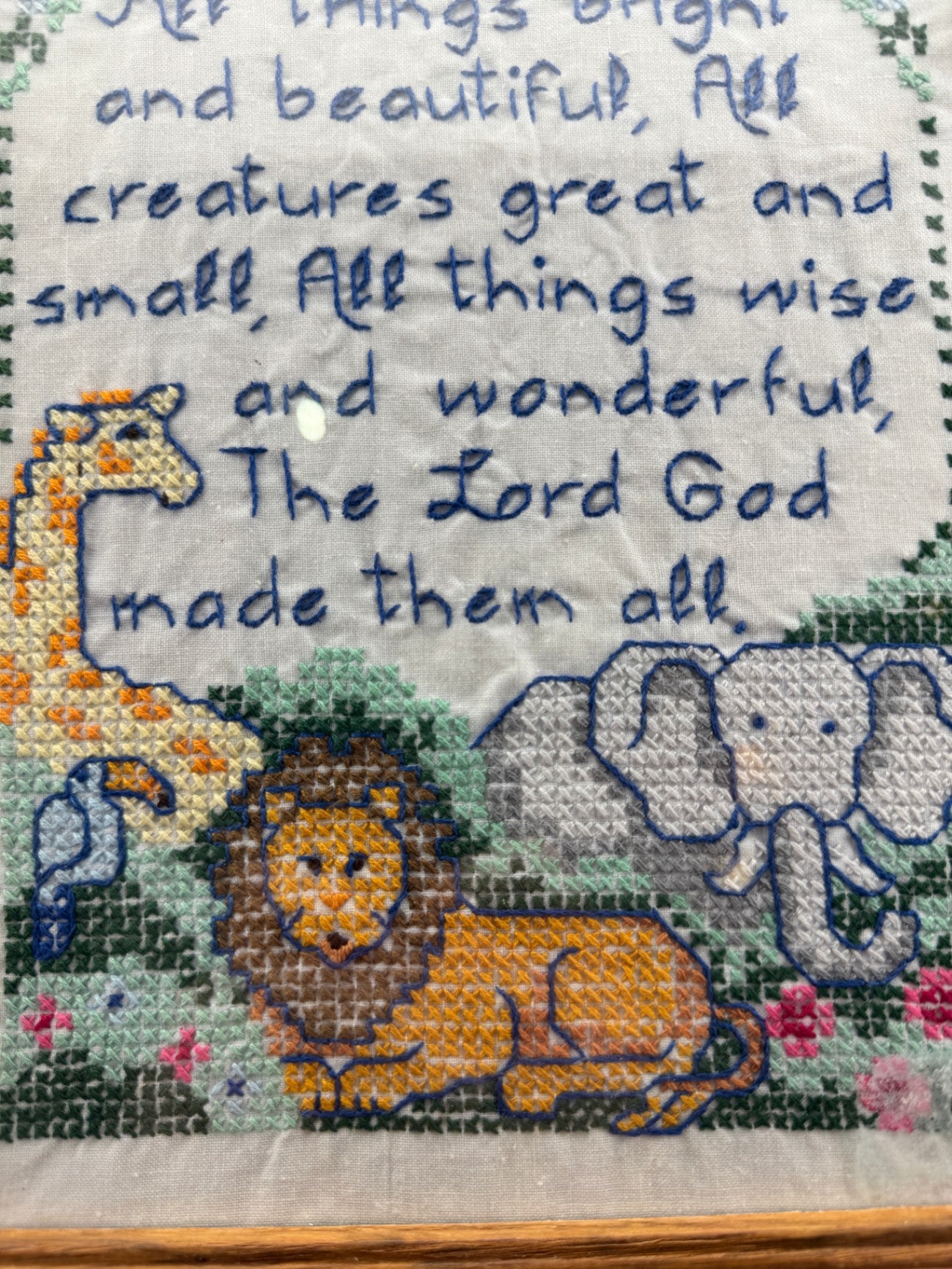 Framed Nursery Cross Stitch