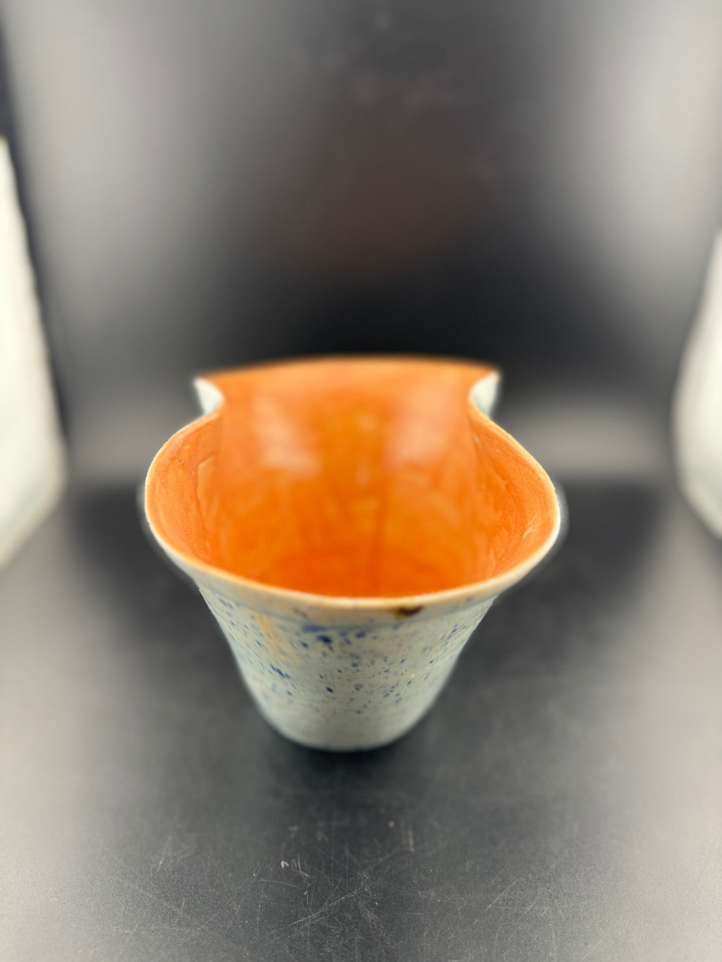 Blue Splatter Pottery Planter/Vase