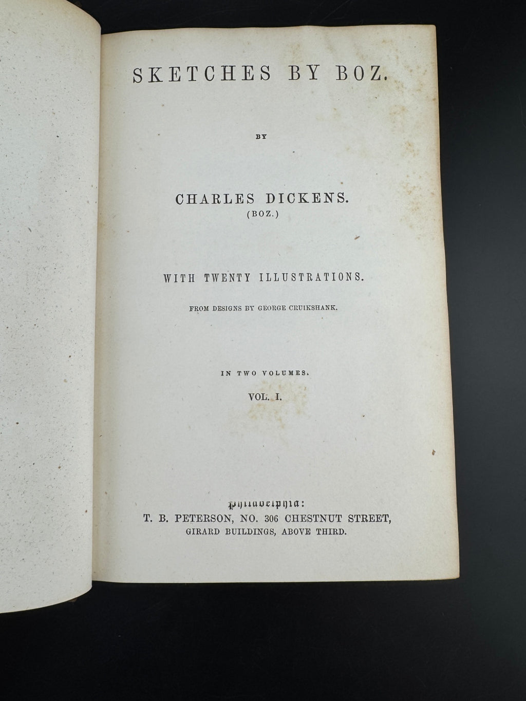 Charles Dickens - Sketches by Boz Volume I