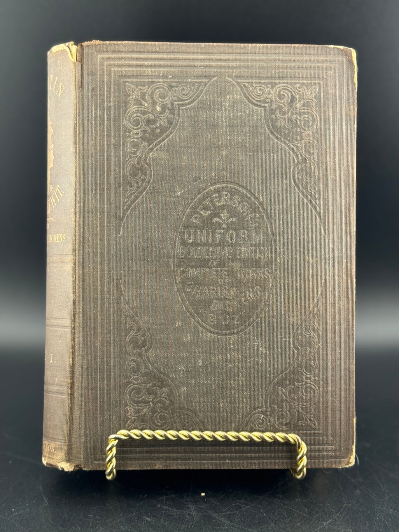 Charles Dickens "Martin Chuzzlewit - Volume I" - The Peterson's Duodecimo Edition