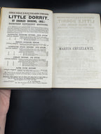 Charles Dickens "Martin Chuzzlewit - Volume I" - The Peterson's Duodecimo Edition