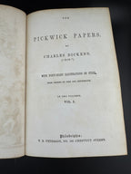 Charles Dickens "Pickwick Papers - Volume I" - The Peterson's Duodecimo Edition