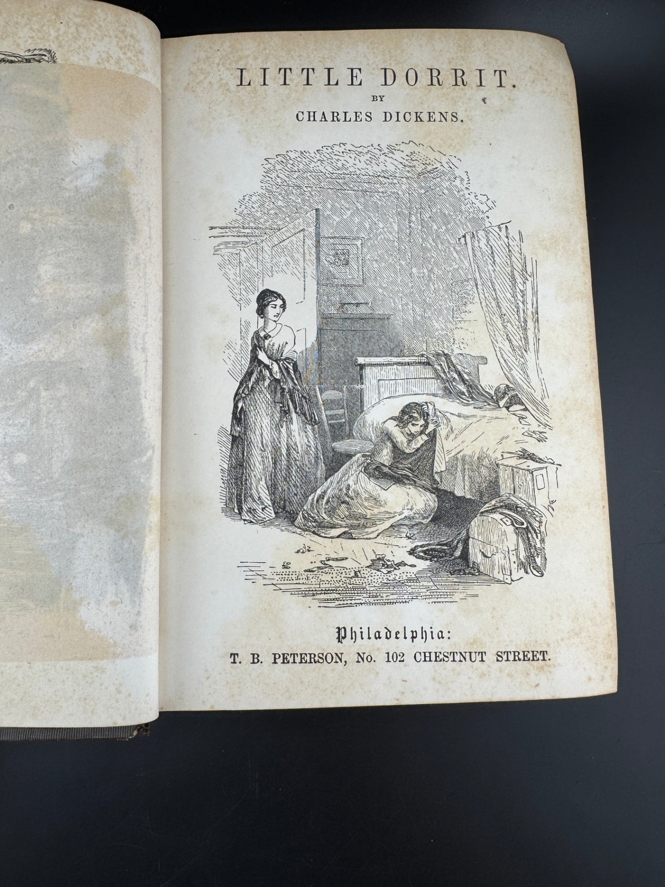 Charles Dickens "Little Dorrit - Volume I" - The Peterson's Duodecimo Edition