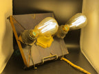 Handmade Vintage Style Plug-In Wall Sconce, One of a Kind