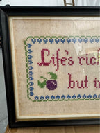 1972 Life's Riches Cross Stitch