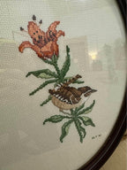 Bird on Lily Cross Stitch