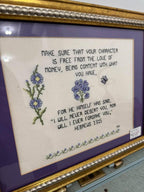 Hebrews 13:5 Cross Stitch
