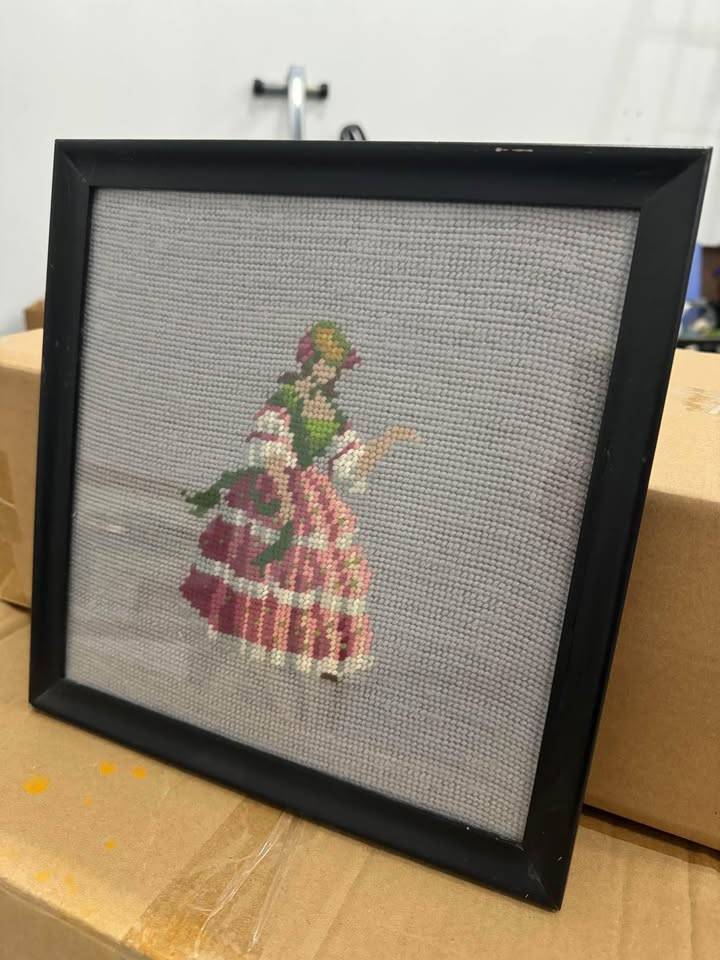 Victorian Woman Crewel