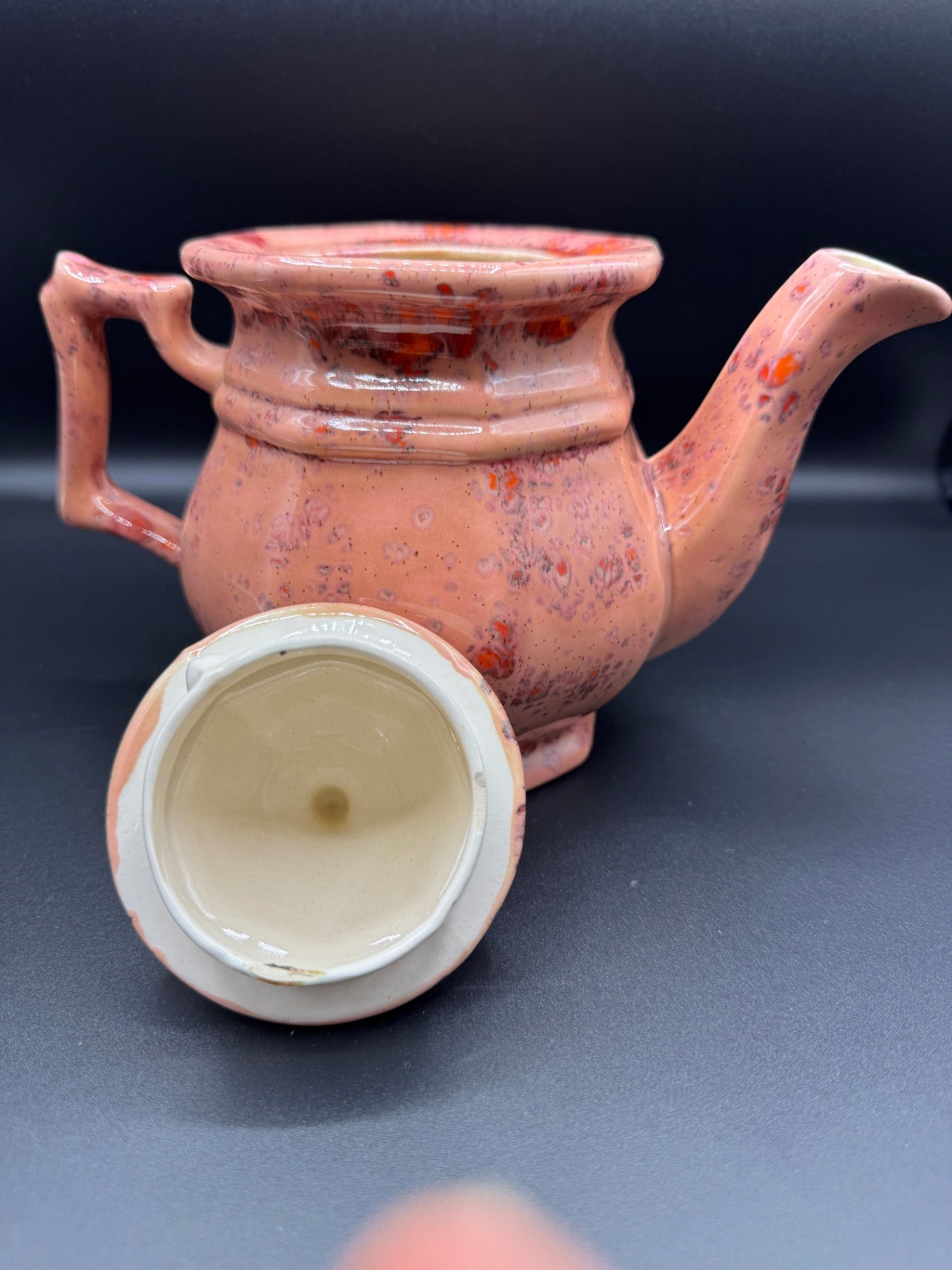 Mid Century Splatter Glaze Teapot