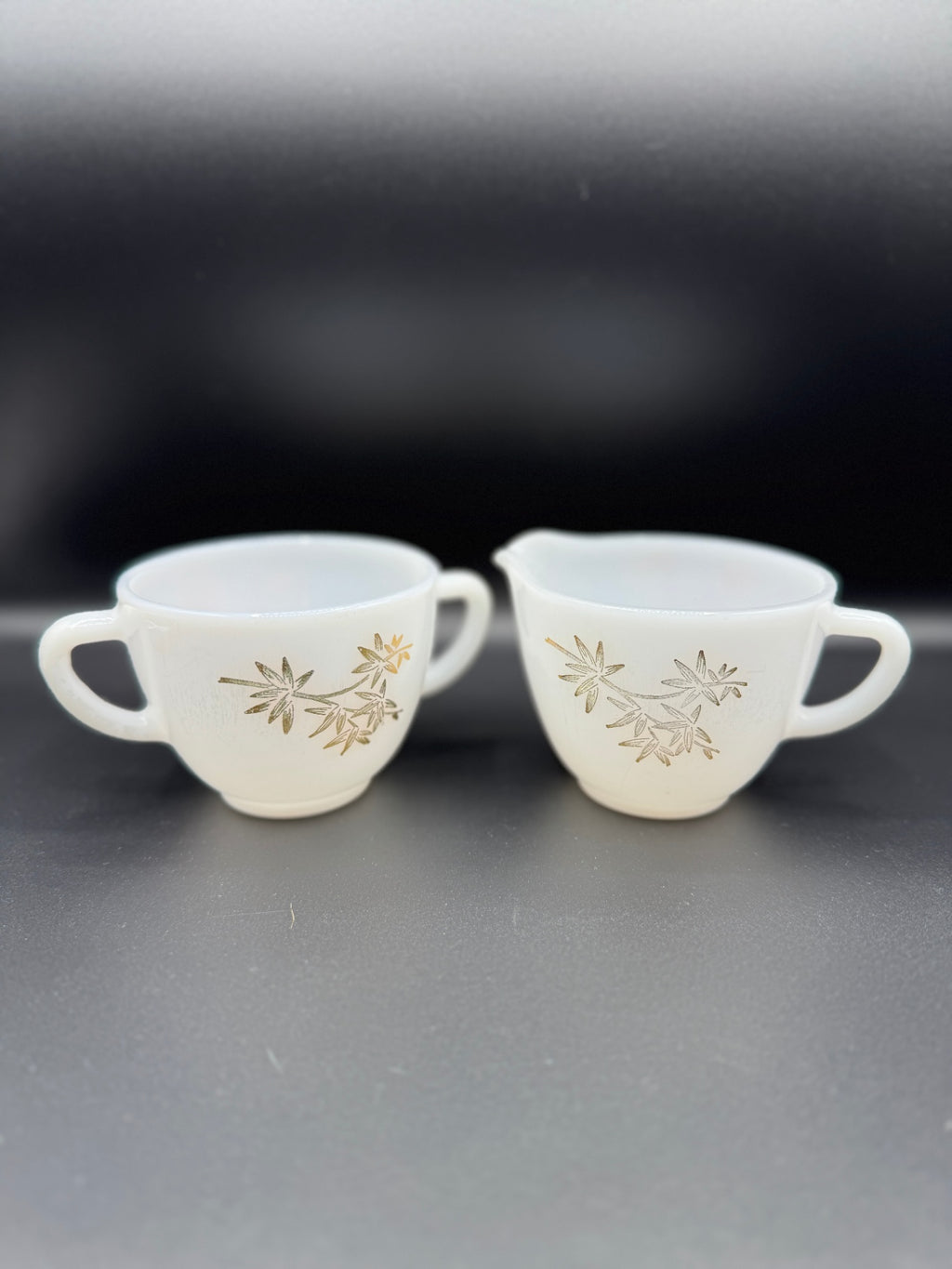 Federal Glass Golden Glory Creamer Set