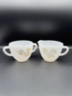 Federal Glass Golden Glory Creamer Set