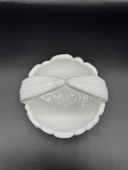 Dogwood Milk Glass Basket