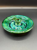 Green-Blue Studio Pottery Incense Burner