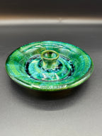 Green-Blue Studio Pottery Incense Burner