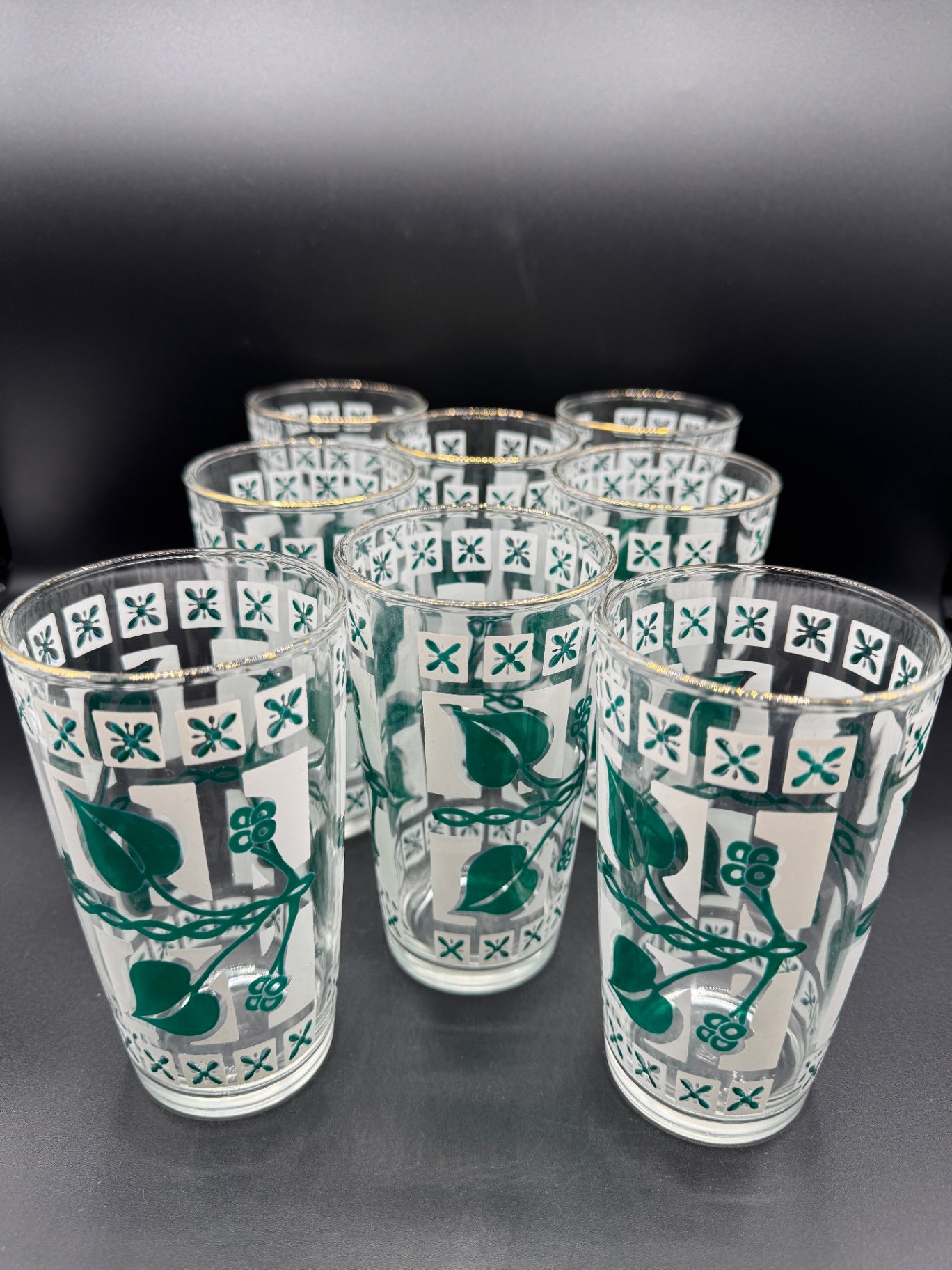 Hazel Atlas Green Ivy Glasses