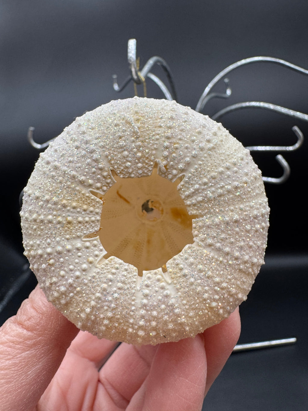Stacked Sea Urchin Snowman Ornament