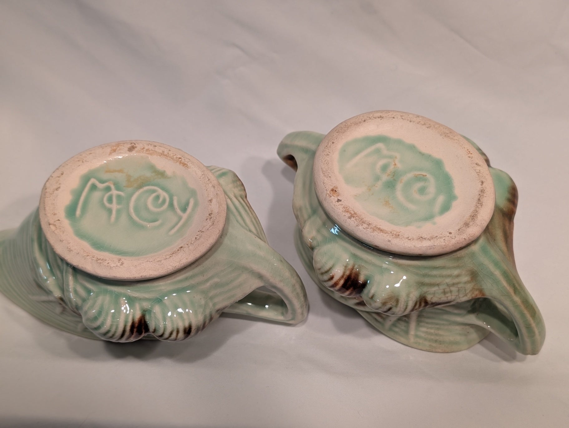 Vtg McCoy Pine cone Creamer Set