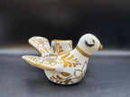 White & Gold Dove Candlestick Holder