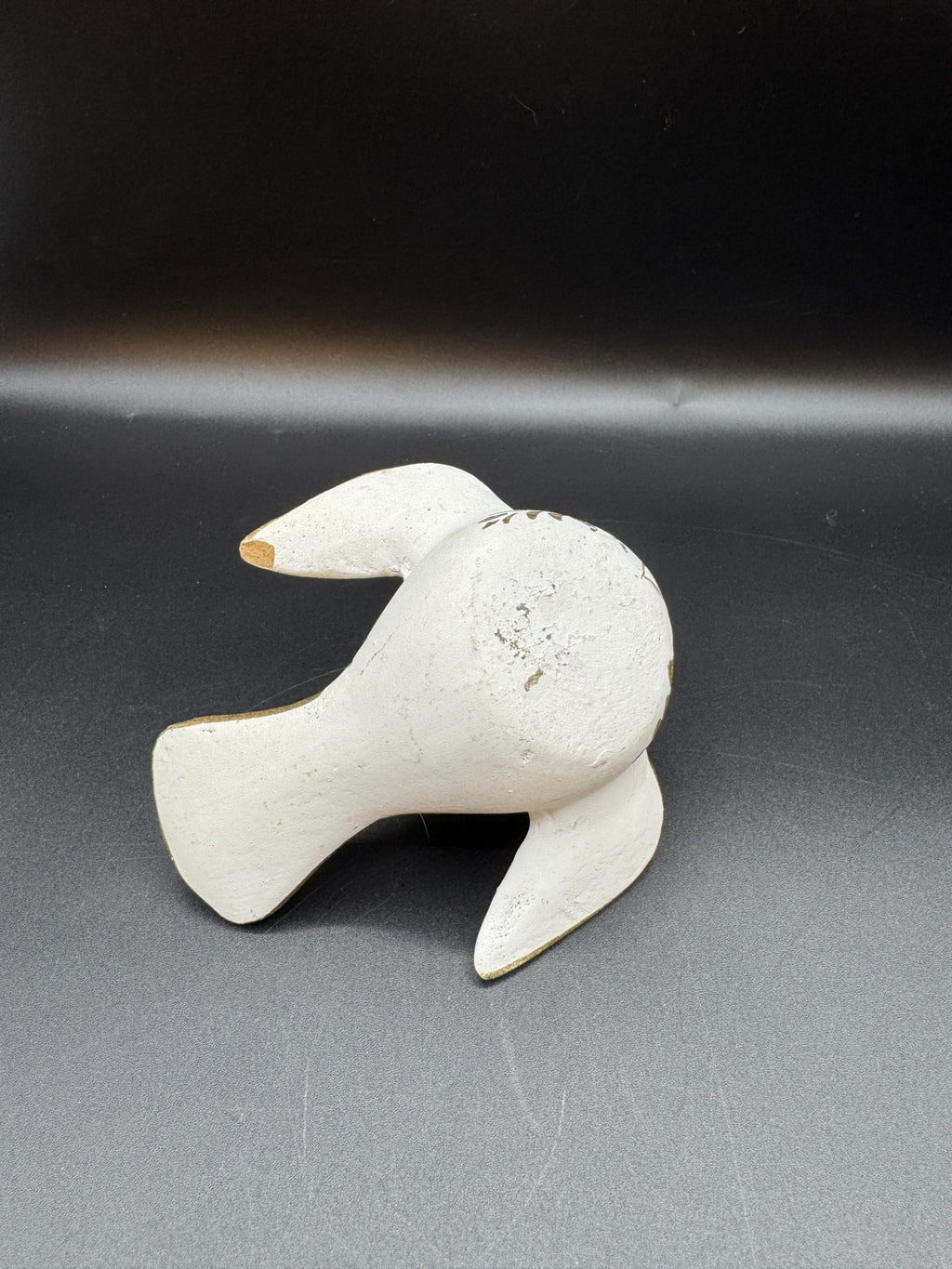 White & Gold Dove Candlestick Holder