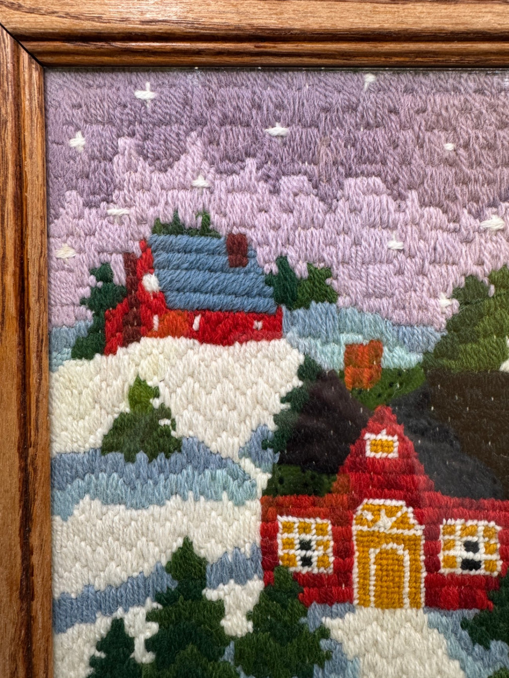 Winter Village Crewel