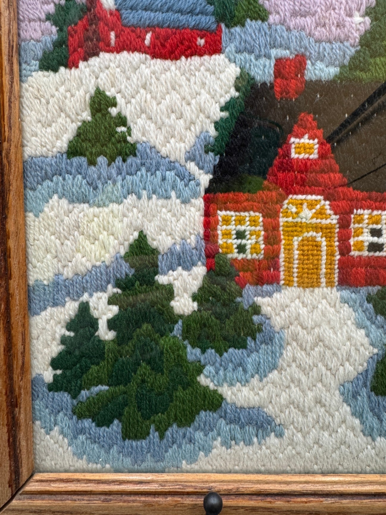 Winter Village Crewel