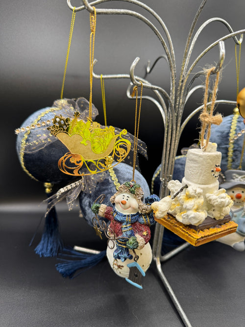 Blue Snowman Asst. Ornament Lot