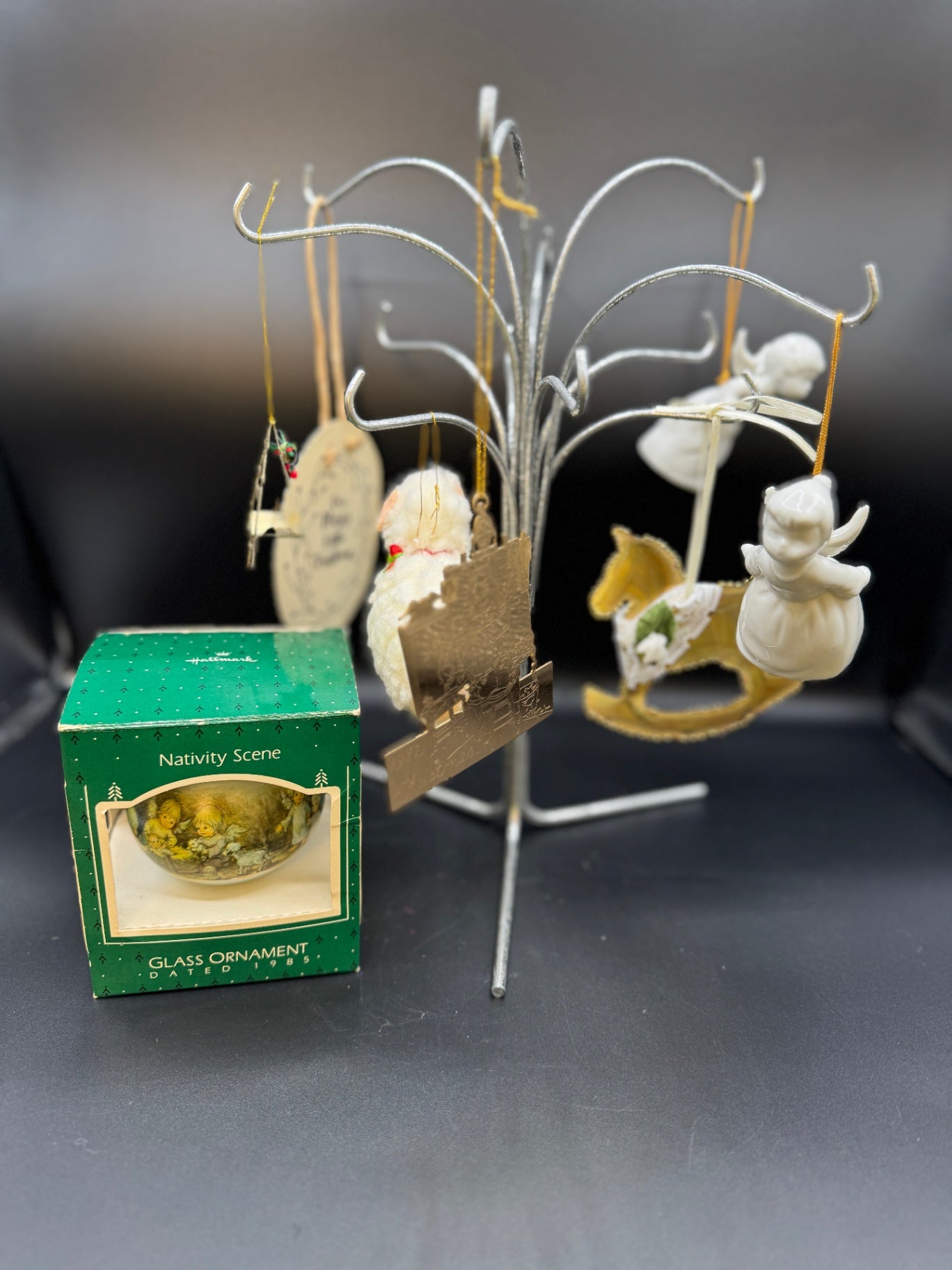 Brass & White Asst. Ornament Lot