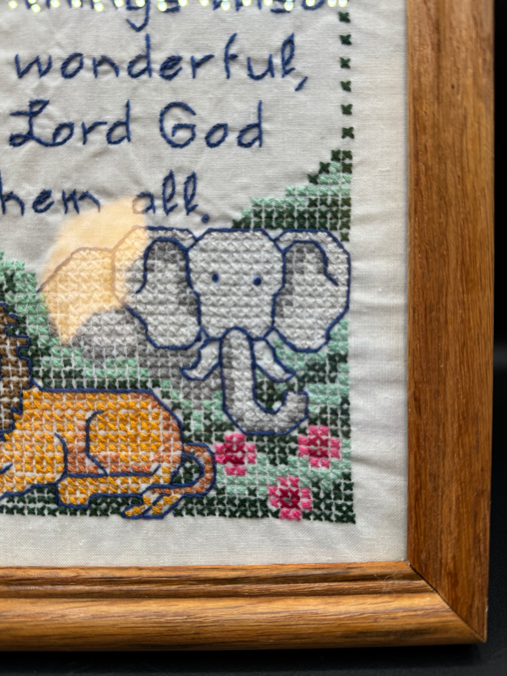 Framed Nursery Cross Stitch