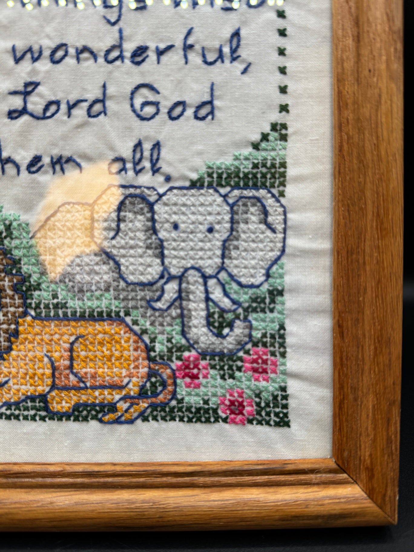 Framed Nursery Cross Stitch