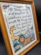 Framed Nursery Cross Stitch