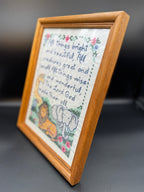 Framed Nursery Cross Stitch