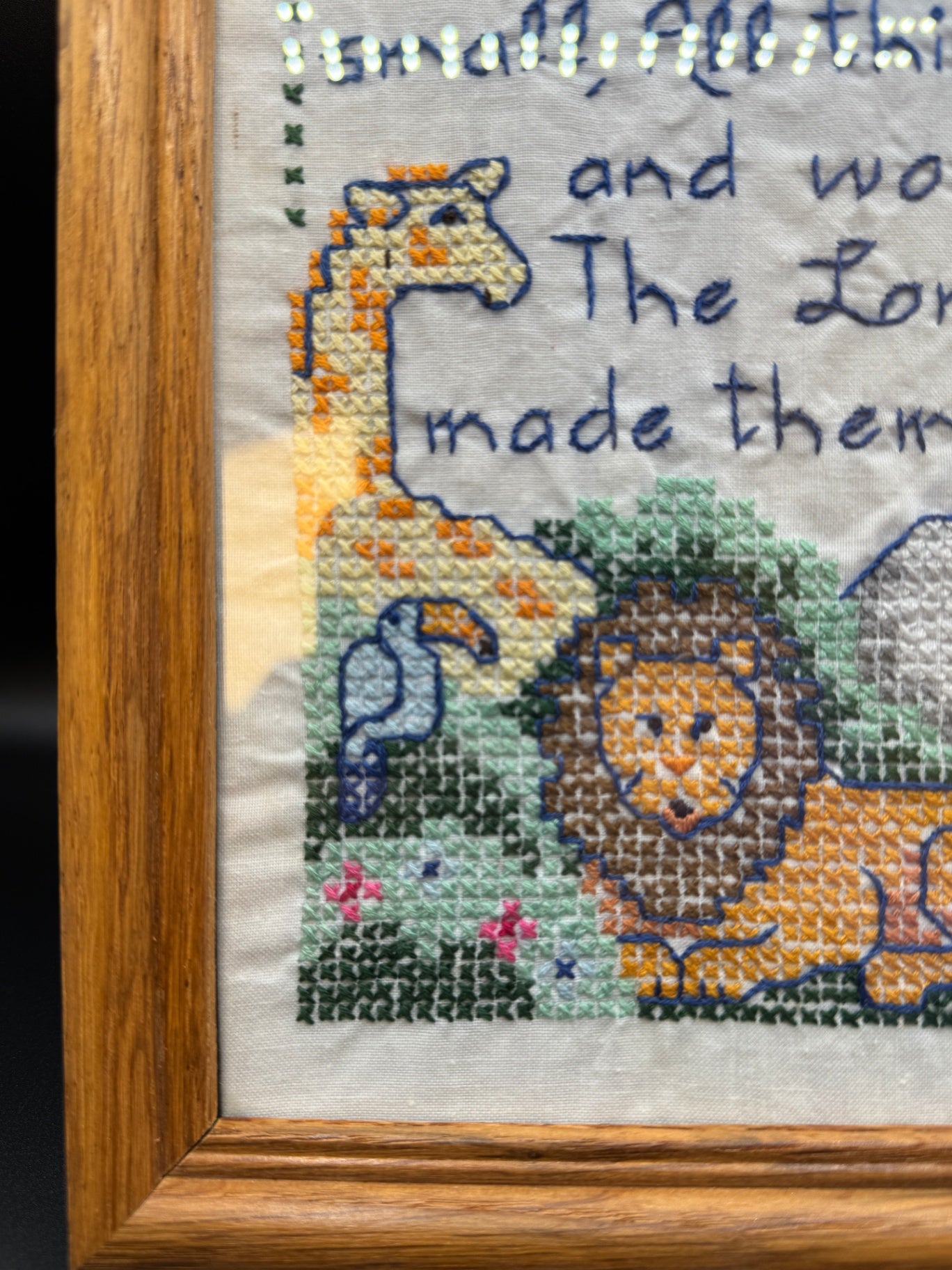 Framed Nursery Cross Stitch