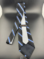 Classic Black & Light Blue Tommy Hilfiger Necktie