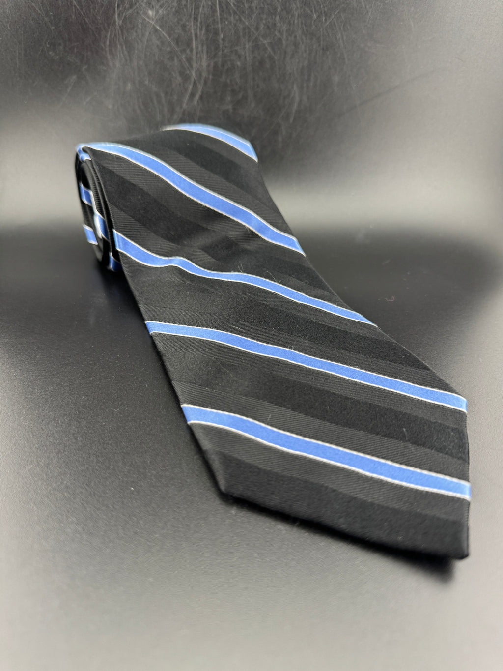 Classic Black & Light Blue Tommy Hilfiger Necktie