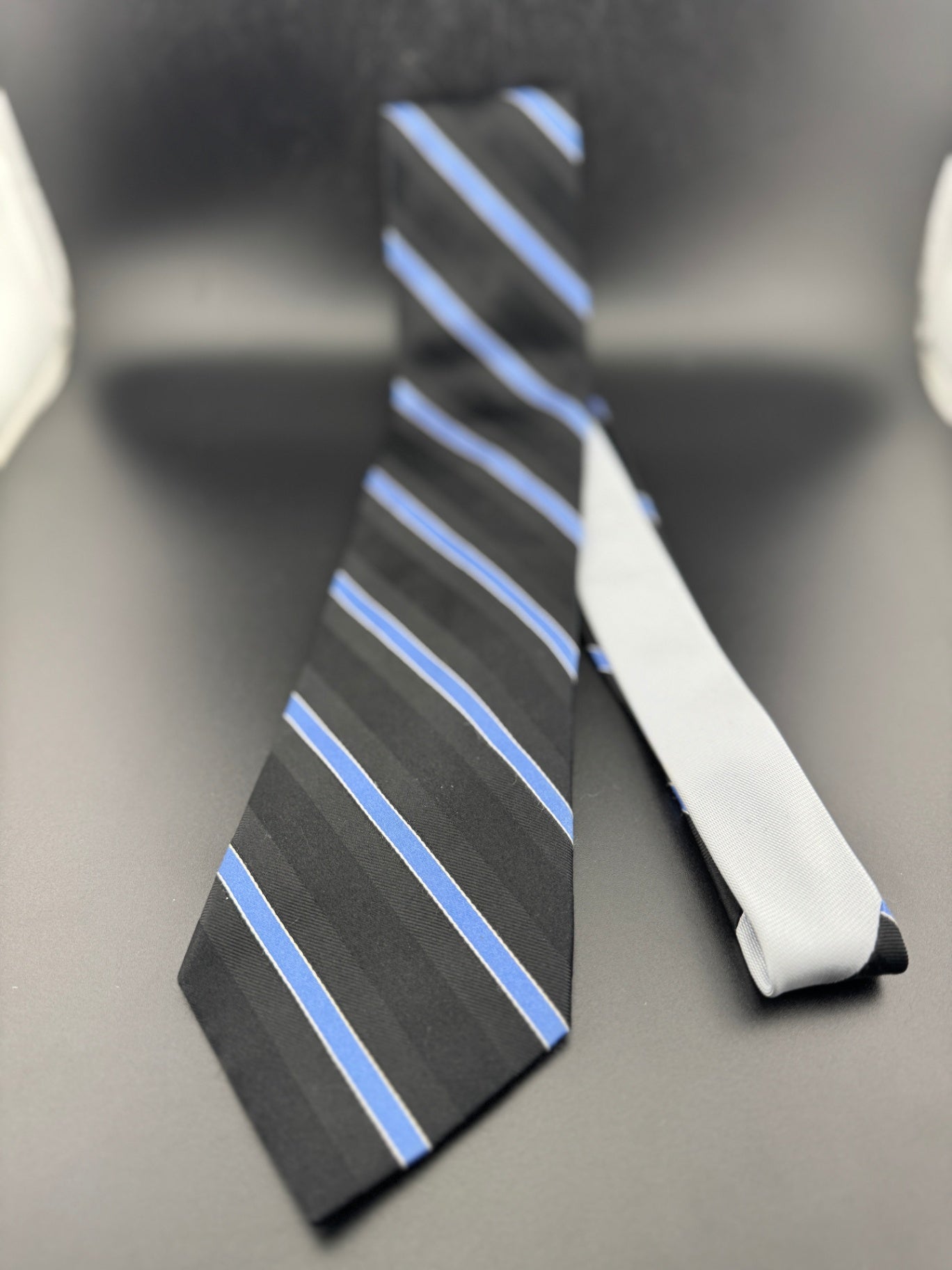 Classic Black & Light Blue Tommy Hilfiger Necktie