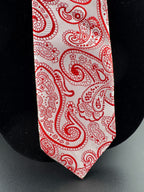 Pink & Red Paisley Necktie