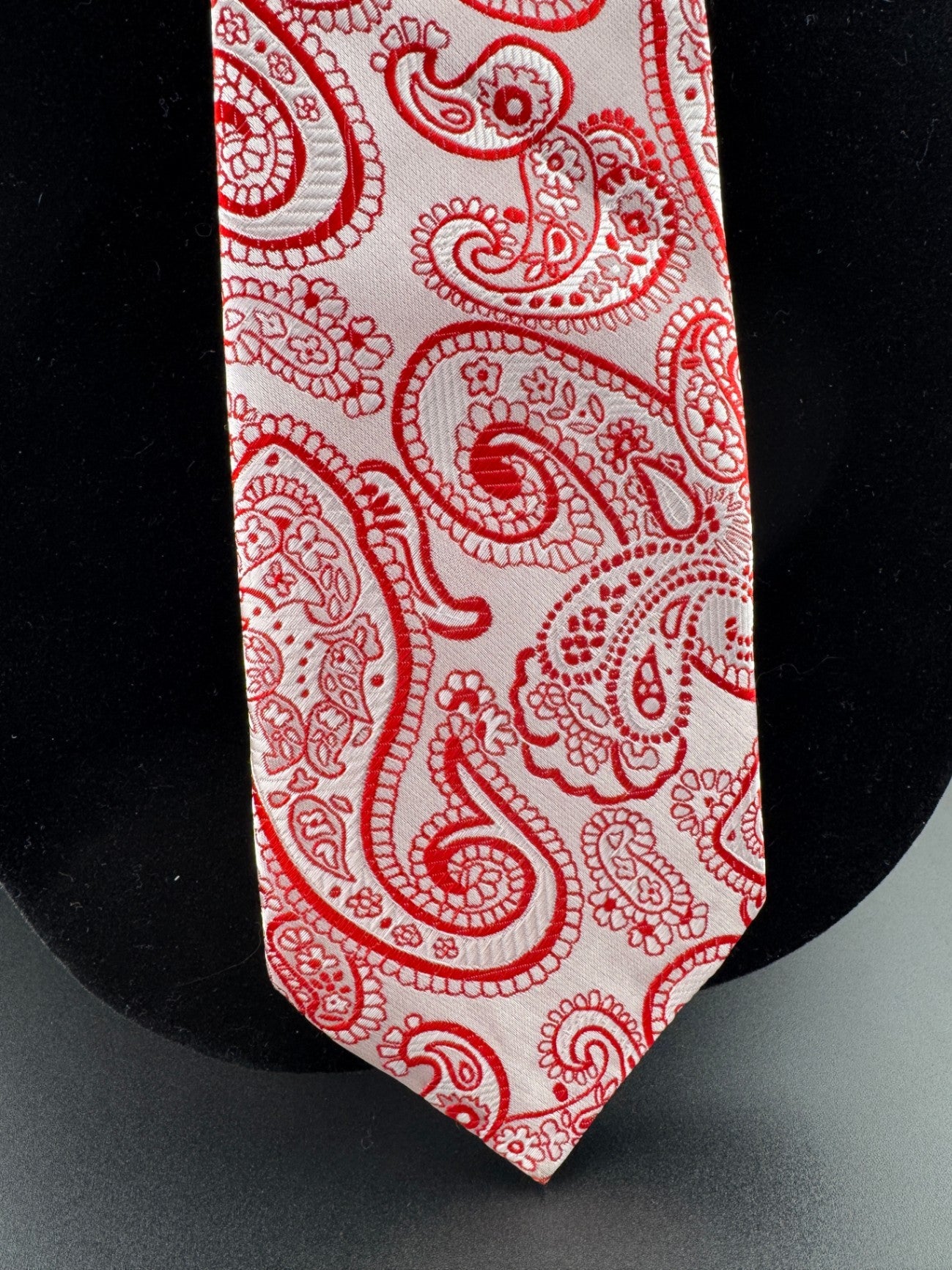 Pink & Red Paisley Necktie