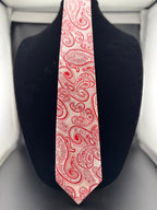 Pink & Red Paisley Necktie