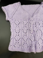 Handmade Lilac Baby Cardigan