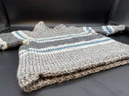 Handmade Gray & Blue Baby Sweater