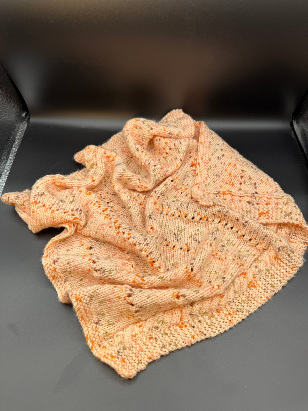 Handmade Peach Baby Sweater & Blanket S