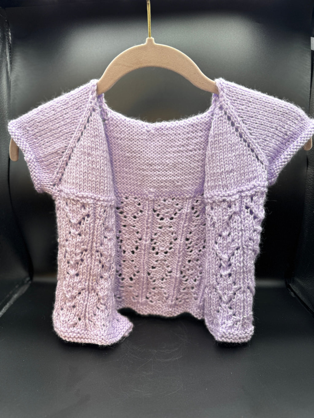 Handmade Lilac Baby Cardigan