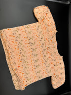 Handmade Peach Baby Sweater & Blanket S