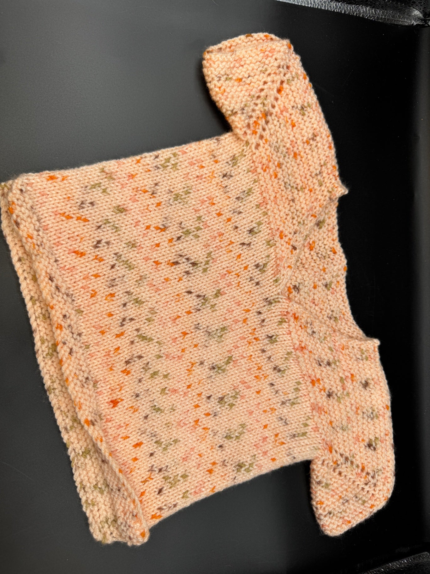 Handmade Peach Baby Sweater & Blanket S