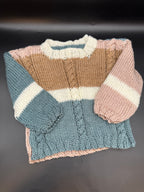 Handmade Gray & Blue Baby Sweater