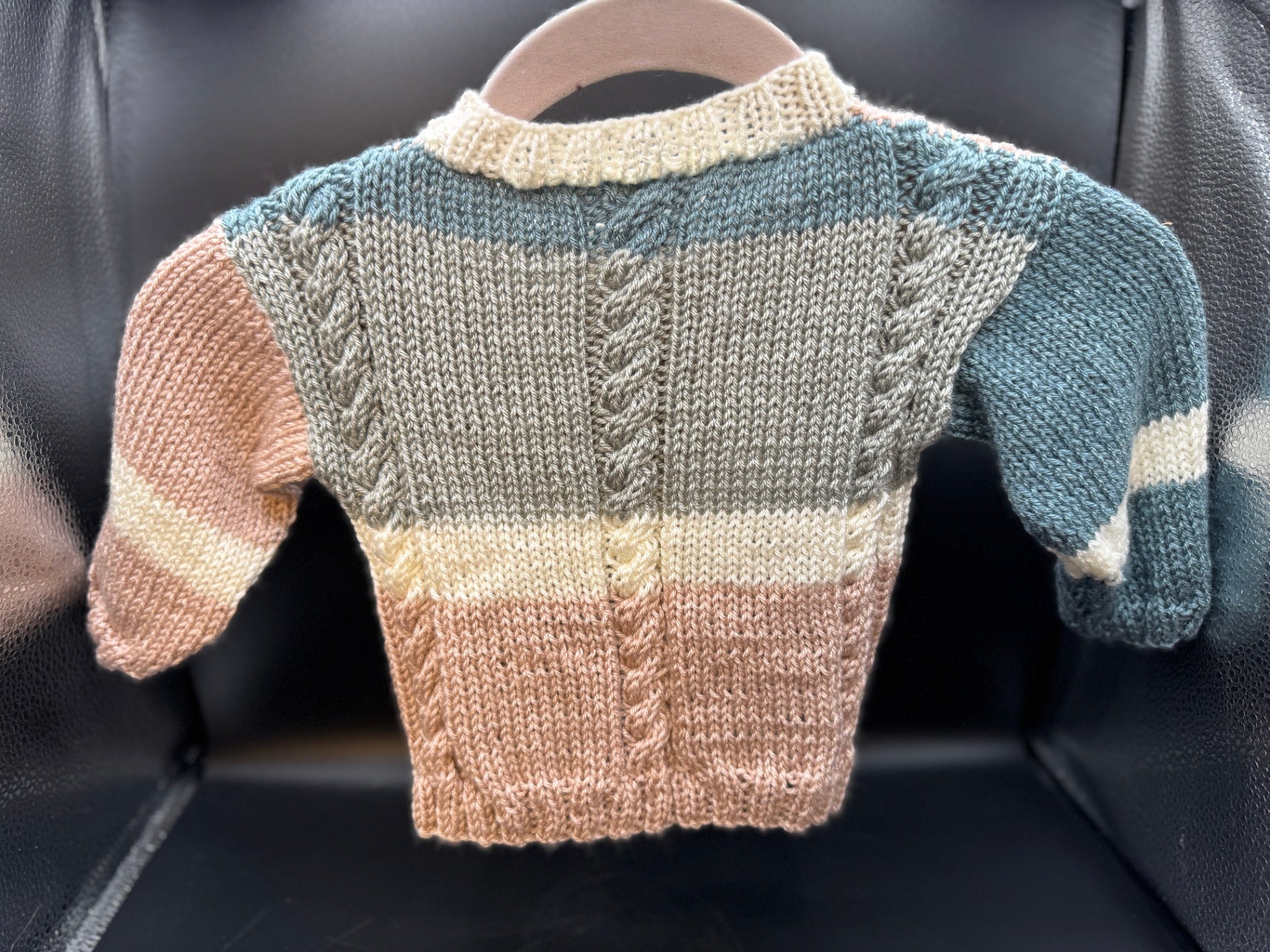 Handmade Gray & Blue Baby Sweater