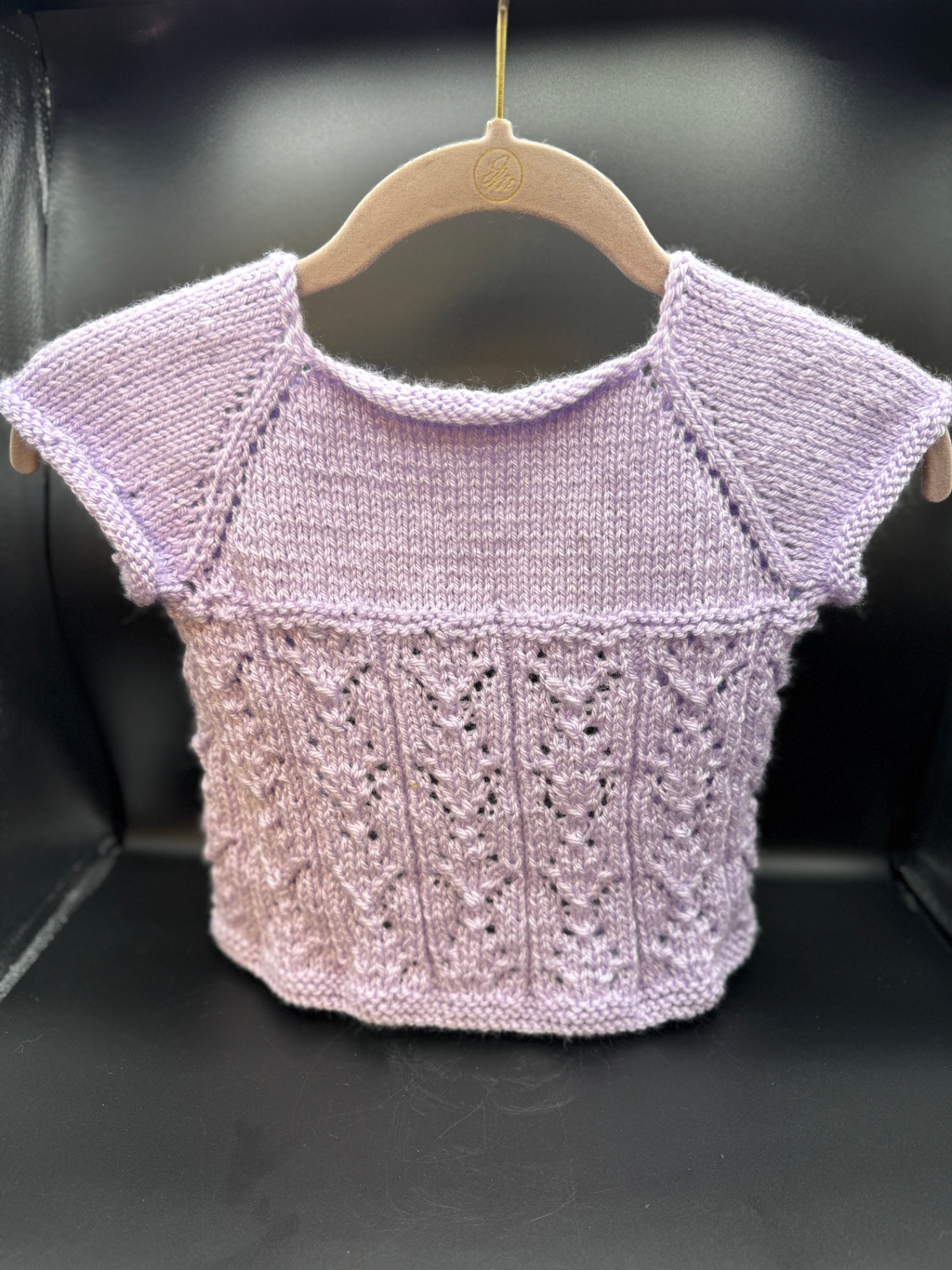 Handmade Lilac Baby Cardigan